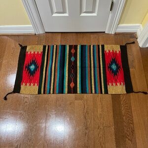 El Paso Saddleblanket Co. Woven Rug 40" x 18.5" Southwestern Aztec Tribal